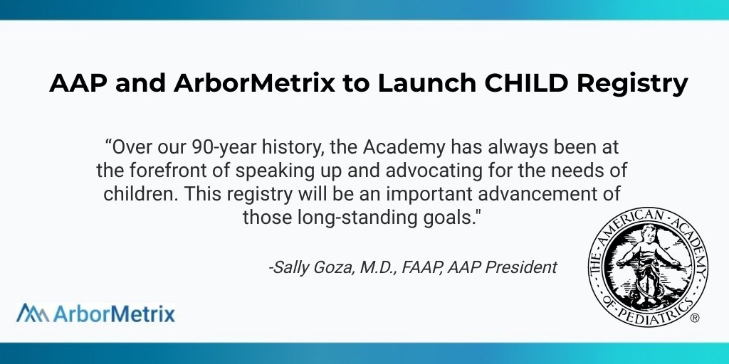 American Academy of Pediatrics Partners with ArborMetrix on CHILD Registry